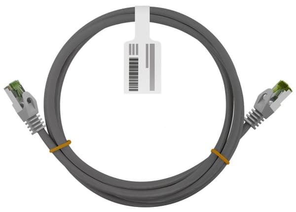 LAN Patchcord CAT 8.1 GHMT S/FTP -kaapeli, harmaa 3m