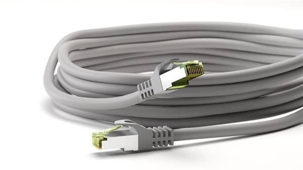 LAN Patchcord CAT 8.1 GHMT S/FTP -kaapeli, harmaa 3m