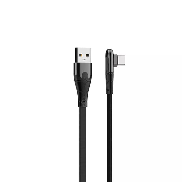 LDNIO USB-A - USB-C-kabel vinklad 90 grader 1m LS581C