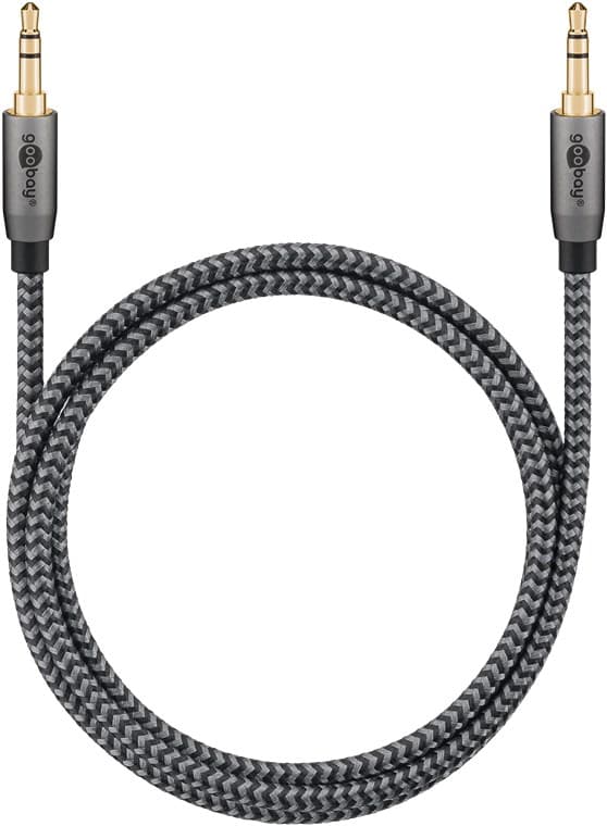 Lydkabel Jack 3,5mm x2 Goobay Plus TEXTIL 2m
