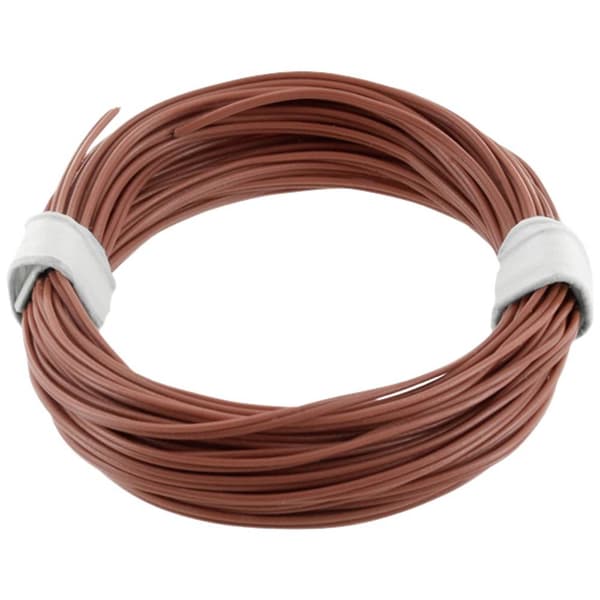 econ connect KZL2X008BR5 Flätad kabel 2 x 0.08 mm² Brun 5 m