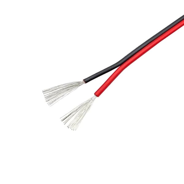 Bil Elektriske Ledninger, Fladt Design, Forskellige AWG Størrelser, Sort i Rød, 100m, 20 AWG