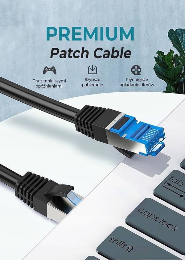 LAN-KABEL GULD KOBBER + SFTP CAT7 15 M