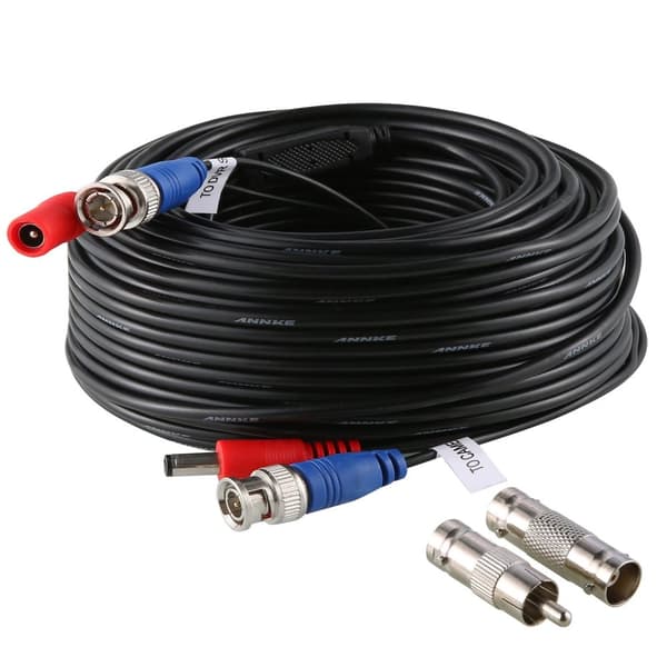 CCTV BNC -videovirtakaapeli, 30 metrin pituus, yhteensopiva CCTV AHD -kameran ja DVR:n kanssa., 30m, 1 kpl kaapeli
