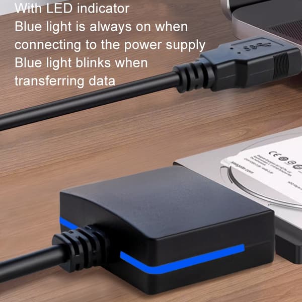 SATA till USB 3.0 kabel för 2,5" hårddisk med hög överföringshastighet