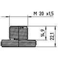 Miniatyrbild 2 av 2: CONTA-CLIP KDS-RGA M20 BK Gäng- och låsadapter Plåttjocklek (max.) 7 mm Polyamid 6.6 Svart 5 st