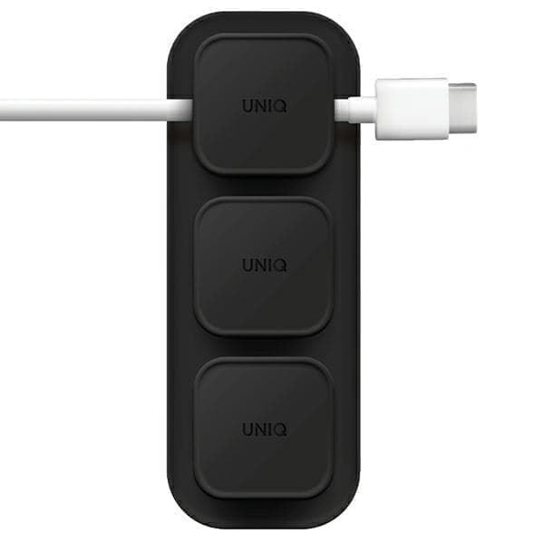 UNIQ Pod Mag magnetisk kabelfördelare + bas mörkgrå/kol mörkgrå