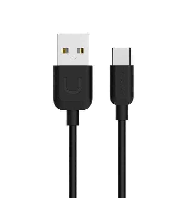USAMS U-Turn USB-C-kaapeli 1 m musta/musta 2A TCUSBXD01 (US-SJ099)