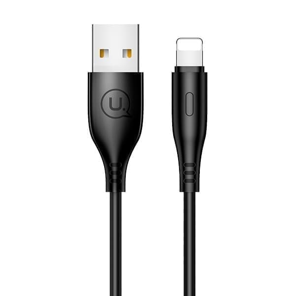 USAMS Cable U18 Lightning 2A Pikalataus 1m musta/musta SJ266USB01 (US-SJ266)