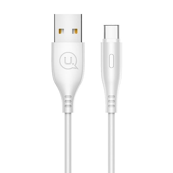 USAMS-kaapeli U18 USB-C 2A pikalataus 1 m valkoinen/valkoinen SJ267USB02 (US-SJ267)