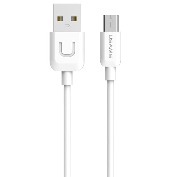 USAMS U-Turn microUSB-kaapeli 1m valkoinen/valkoinen 2A MICUSBXD02 (US-SJ098)