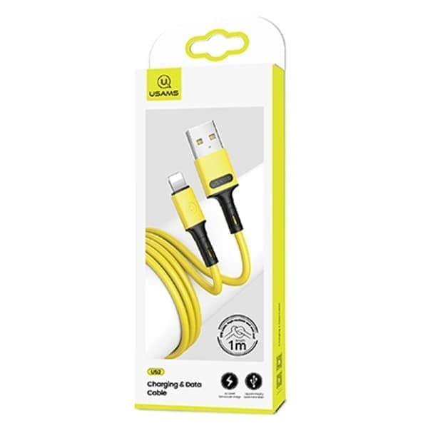 USAMS Cable U52 Lightning 2A Pikalataus 1m keltainen/keltainen SJ434USB03 (US-SJ434)