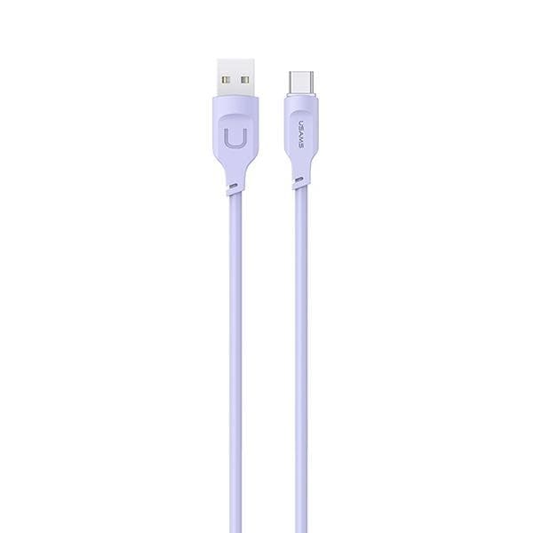 USAMS USB-C-kaapeli 6A 1,2 m portin näyttö Pikalataus Lithe-sarjan violetti/violetti SJ568USB03 (US-SJ568)