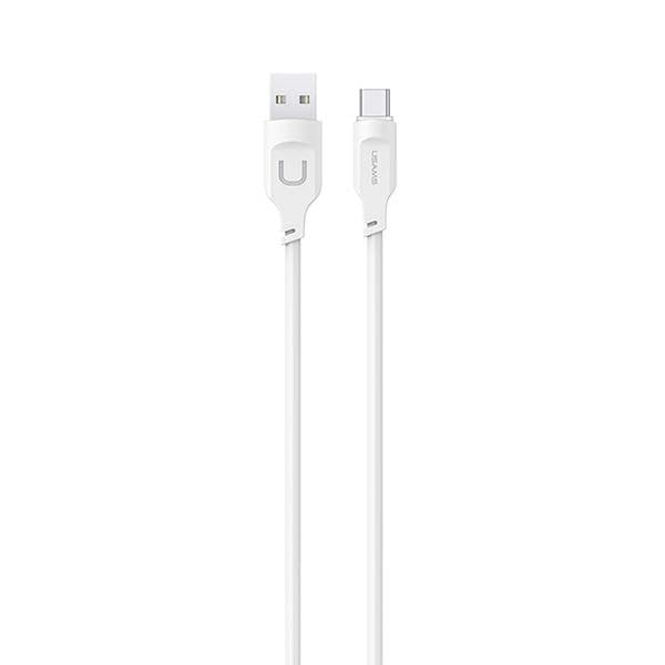 USAMS USB-C-kaapeli 6A 1,2 metrin pikalatausportin näyttö Lithe-sarjan valkoinen/valkoinen SJ568USB02(US-SJ568)