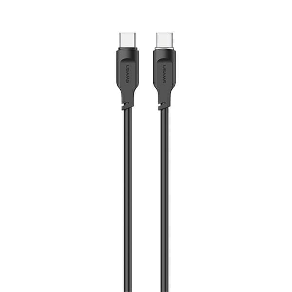USAMS USB-C–USB-C-kaapeli 100 W 1,2 m:n portin näyttö Pikalataus Lithe-sarjan musta/musta SJ567USB01(US-SJ567)
