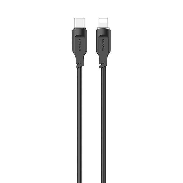 USAMS USB-C-Lightning-kaapeli 20 W 1,2 m PD-pikalataus Lithe-sarjan musta/musta SJ566USB01 (US-SJ566)