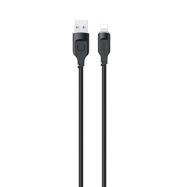 USAMS Lightning Cable 2.4A 1.2m pikalataus Lithe Series musta/musta SJ565USB01(US-SJ565)