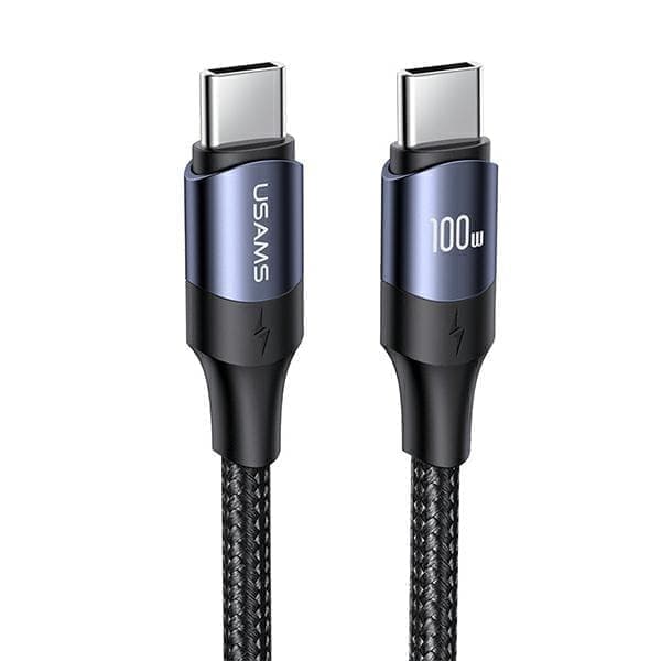 USAMS-kaapeli U71 USB-C–USB-C 2 m 100 W PD Pikalataus musta/musta SJ525USB01 (US-SJ525)
