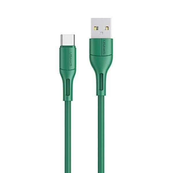 USAMS-kaapeli U68 USB-C 2A pikalataus 1 m vihreä/vihreä SJ501USB04 (US-SJ501)