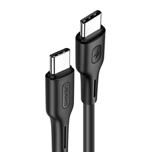 USAMS-kaapeli U43 USB-C–USB-C 100 W PD Pikalataus 5A 1,2 m musta/musta SJ459USB01 (US-SJ459)