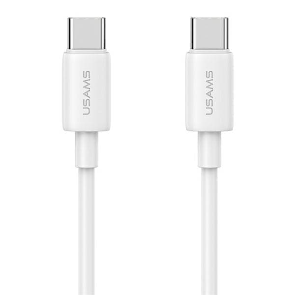 USAMS USB-C–USB-C-kaapeli 60 W 1 m pikalataus YD-sarja valkoinen/valkoinen SJ711USB02 (US-SJ711)