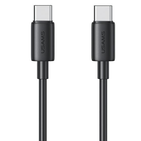 USAMS USB-C–USB-C-kaapeli 60 W 1 m pikalataus YD-sarja musta/musta SJ711USB01(US-SJ711)