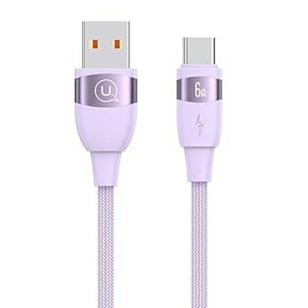 USAMS U85 USB–USB-C-kaapeli 6A 2 m pikalataus violetti/violetti SJ631USB02 (US-SJ631)