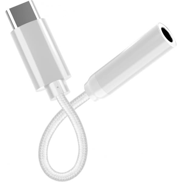 Fuj:tech USB-C - 3.5mm -ljudadapter, vit