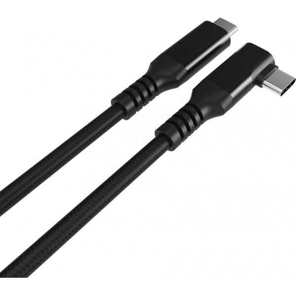 Fuj:tech USB-C 90° - USB-C-kabel, 1 m, svart