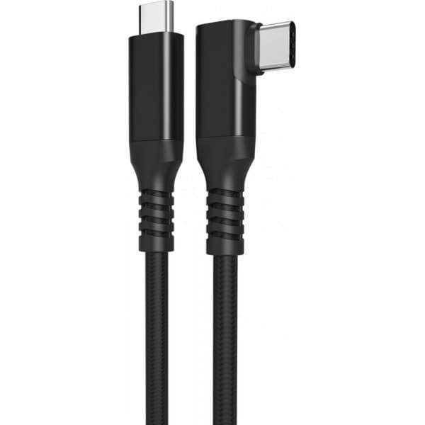 Fuj:tech USB-C 90° - USB-C-kabel, 1 m, svart
