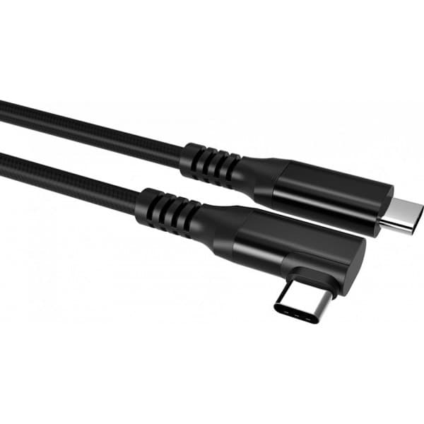 Fuj:tech USB-C 90° - USB-C-kabel, 1 m, svart
