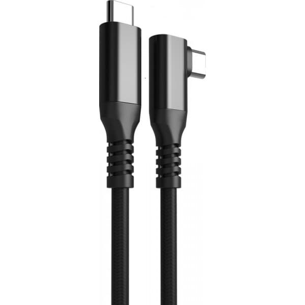 Fuj:tech USB-C 90° - USB-C-kabel, 1 m, svart