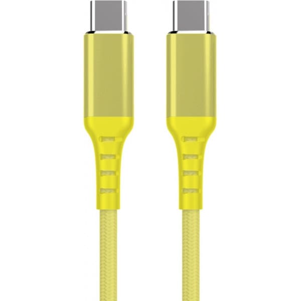 Fuj:tech USB-C - USB-C -kabel, 1m, gul