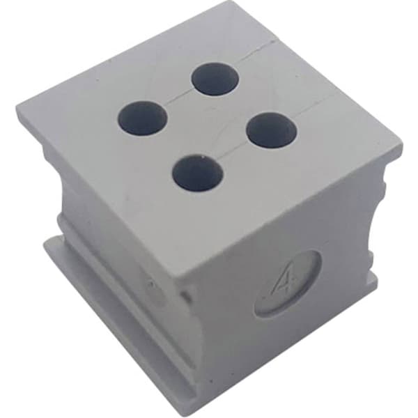 TRU COMPONENTS ELT 4/4 Kabelgenomföring slitsad Kläm-Ø (max.) 4 mm Elastomer Grå 1 st