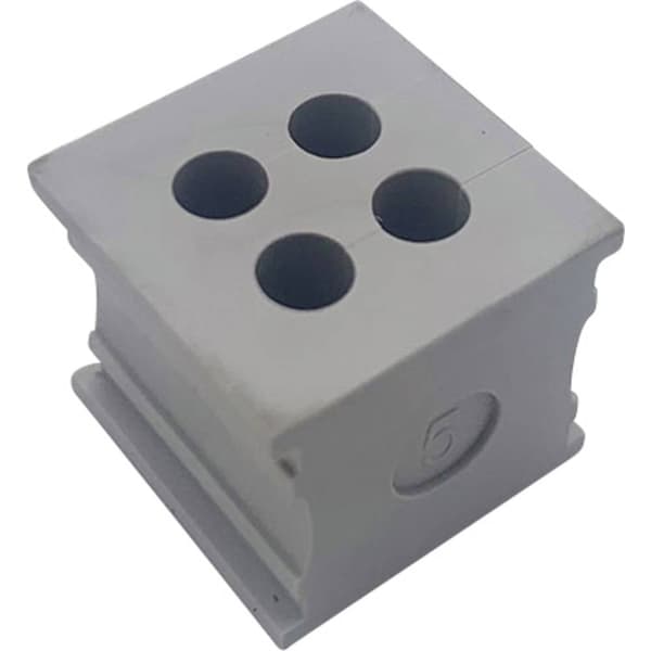 TRU COMPONENTS ELT 4/5 Kabelgenomföring slitsad Kläm-Ø (max.) 5 mm Elastomer Grå 1 st