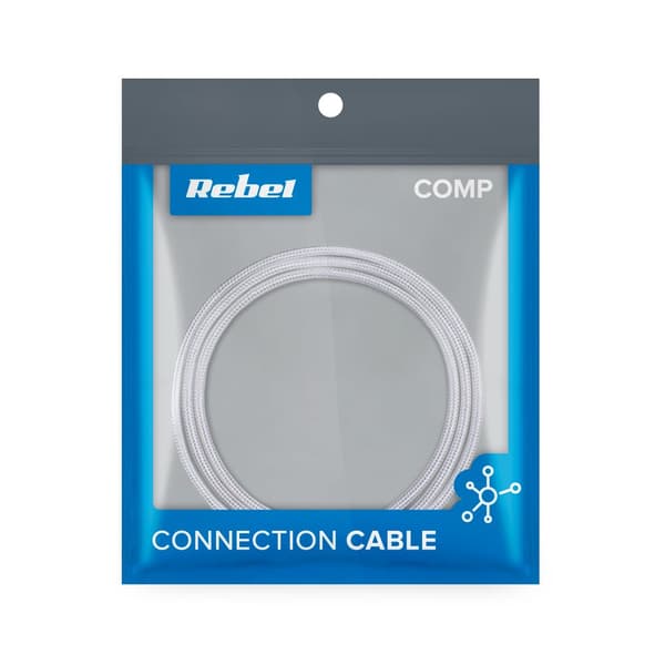 USB - USB Type-C Kabel REBEL 100 cm vit