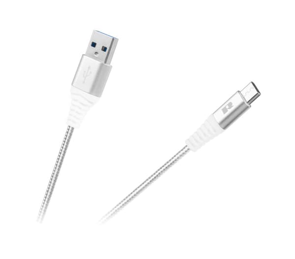 USB - USB Type-C Kabel REBEL 100 cm vit