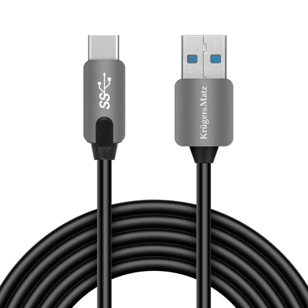 USB 3.0 stik - Type-C stik 5 Gbps 0,5m Kruger&Matz kabel