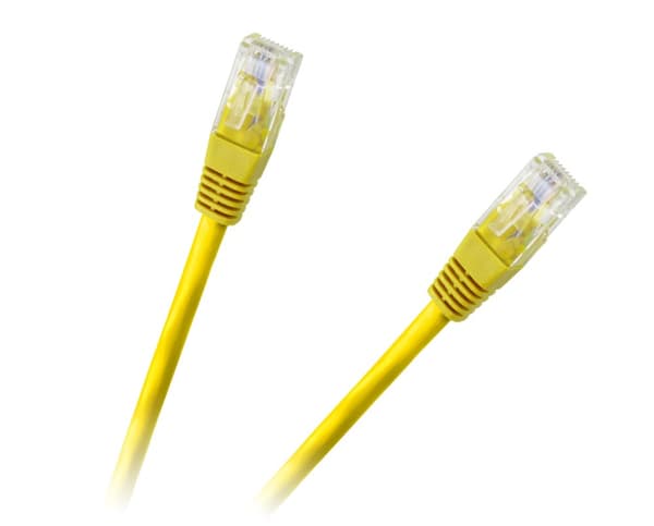 Patchcord UTP 8c kaapelipistoke-pistoke 0,5m CCA keltainen