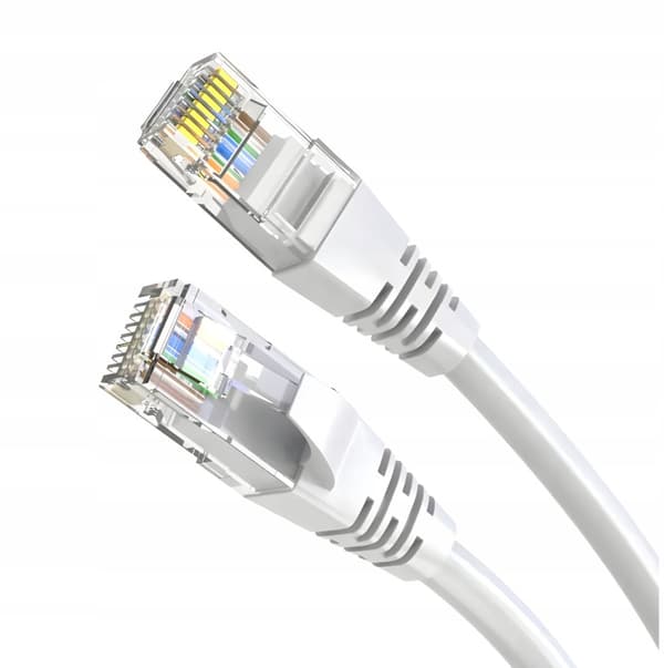 Kaapeli ETHERNET KAAPELI Patchcord U/UTP 5e RJ45 / RJ45 10 m valkoinen INTERNET