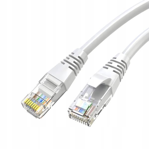 Kaapeli ETHERNET KAAPELI Patchcord U/UTP 5e RJ45 / RJ45 10 m valkoinen INTERNET