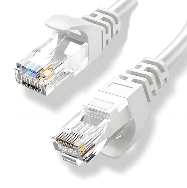 Kaapeli ETHERNET KAAPELI Patchcord U/UTP 5e RJ45 / RJ45 10 m valkoinen INTERNET