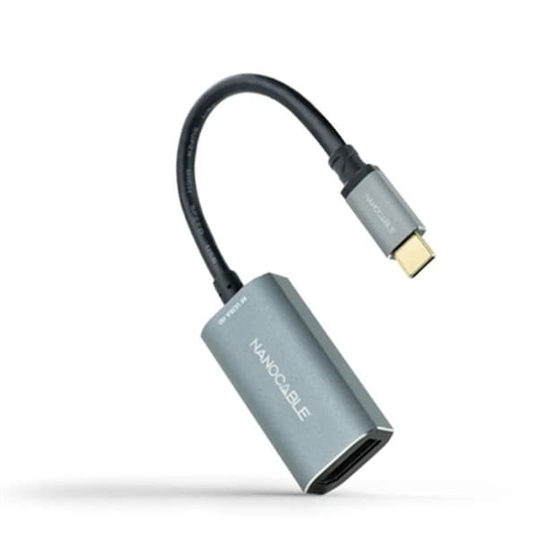 USB-C til DisplayPort-adapter NANOCABLE 10.16.4104-G Grå 15 cm 8K Ultra HD