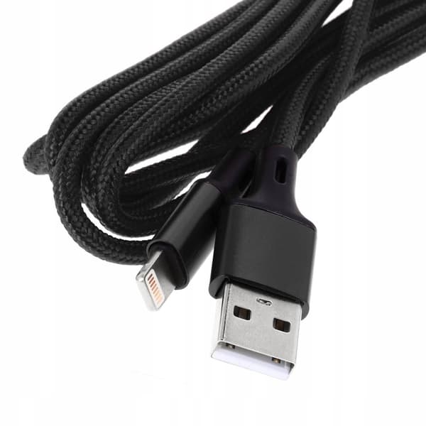 FORSTÆRKET USB-KABEL LYN IPHONE NYLON 2.4A