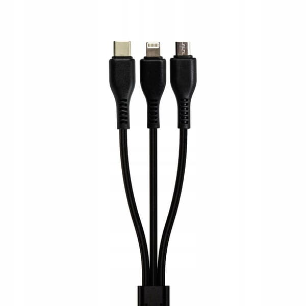 USB-KABEL - USB C micro LIGHTNING-kabel 3.1A 3in1