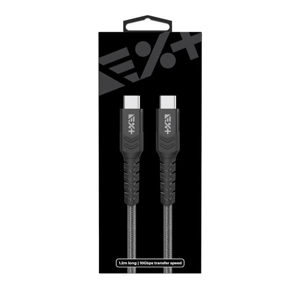 NÄSTA EN Flätad USB-C / USB-C-kabel 1,2 m Space Grey