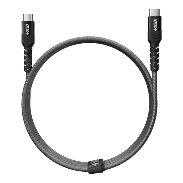 NÄSTA EN Flätad USB-C / USB-C-kabel 1,2 m Space Grey
