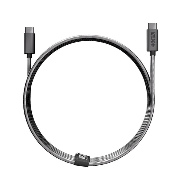 NEXT ONE Metallisk USB-C / USB-C-kabel 1,2 m Space Grey