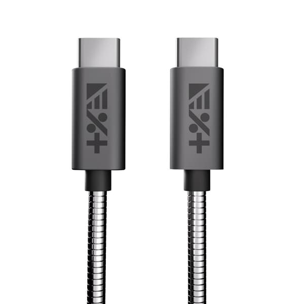 NEXT ONE Metallisk USB-C / USB-C-kabel 1,2 m Space Grey