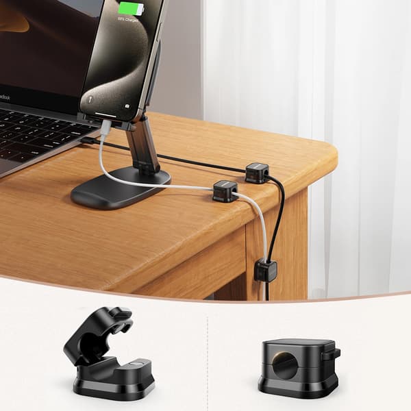 Joyroom Magnetisk Kabelorganiserare 6-pack - Svart